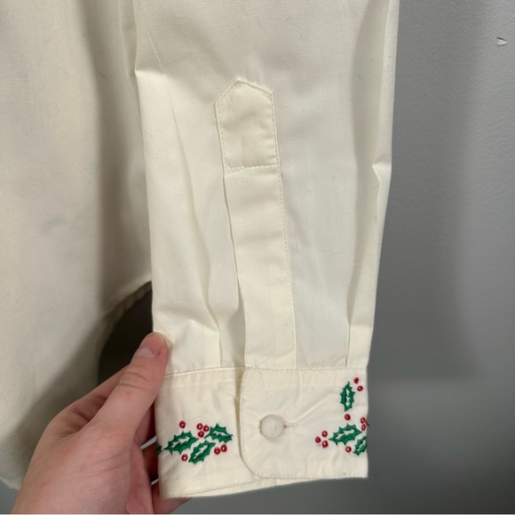 Karen Scott Vintage Cream Teddy Bear Holiday Button-Down Shirt NWT Size XL - Picture 16 of 17